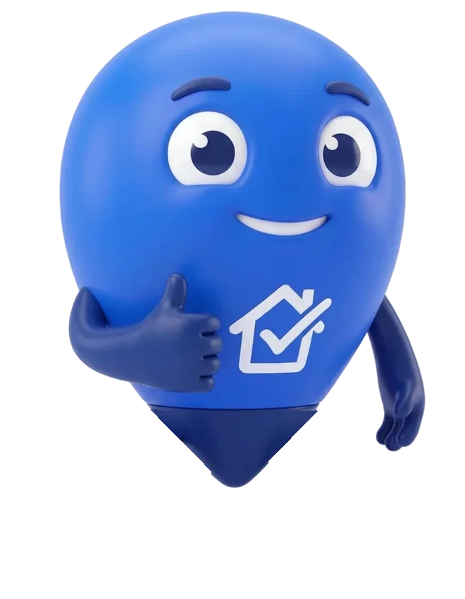 Mascota de Cercati con el pulgar arriba